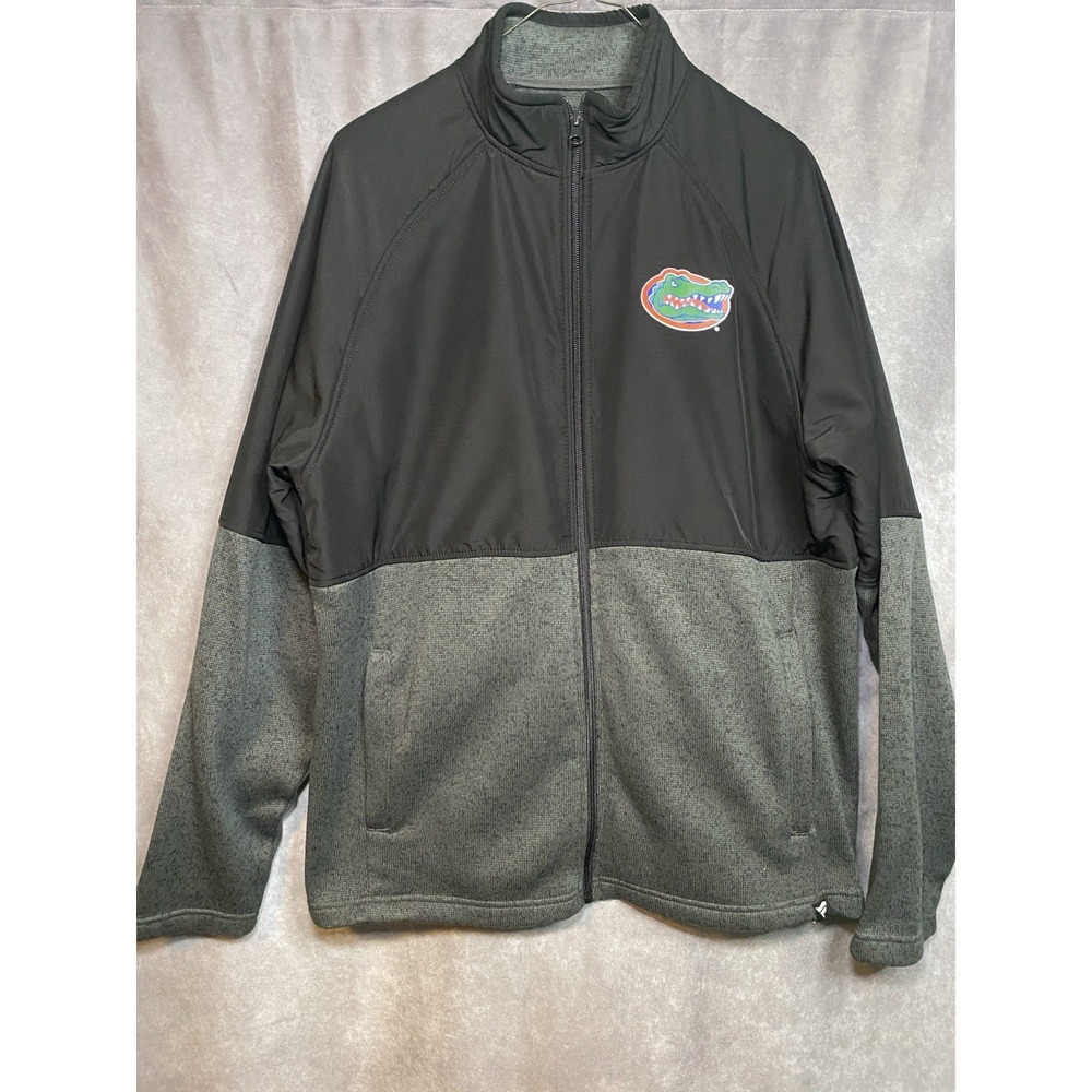 Men's Large Florida Gators FANATICS Durable‎ Black/Gray Raglan Full Zip Jacket